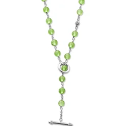 New Long Peridot Beaded Necklace Long Necklaces