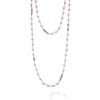 Cheap Long Pink Ceramic Beaded Necklace Chains