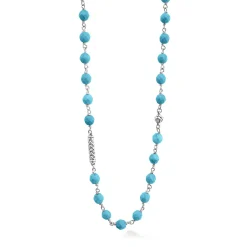 Store Long Turquoise Beaded Necklace Gemstones