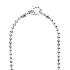 Store Long Two-Tone Caviar Beaded Necklace Long Necklaces