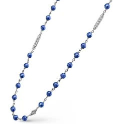 Discount Long Ultramarine Ceramic Beaded Necklace Long Necklaces