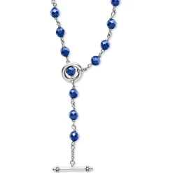 Discount Long Ultramarine Ceramic Beaded Necklace Long Necklaces