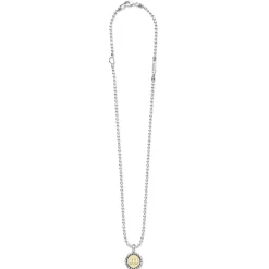 Cheap M Initial Charm Necklace Two-Tone