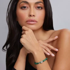 New Malachite Skull Bracelet Bracelets