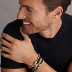 New Malachite Skull Bracelet Gemstones