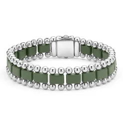 Discount Matte Hunter Green Ceramic Link Bracelet Bracelets