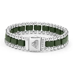 Discount Matte Hunter Green Ceramic Link Bracelet Bracelets