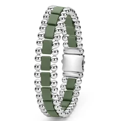 Discount Matte Hunter Green Ceramic Link Bracelet Bracelets