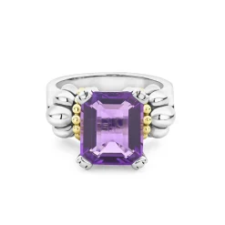 Best Sale Medium Emerald-Cut Amethyst Ring Gemstones