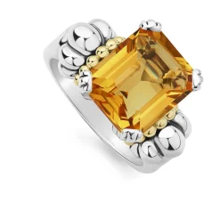 Clearance Medium Emerald-Cut Citrine Ring Gemstones