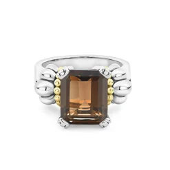 Best Sale Medium Emerald-Cut Smokey Quartz Ring Gemstones