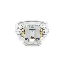Clearance Medium Emerald-Cut White Topaz Ring Gemstones