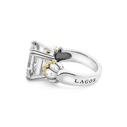 Clearance Medium Emerald-Cut White Topaz Ring Gemstones