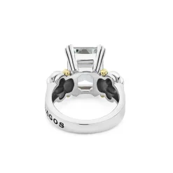 Clearance Medium Emerald-Cut White Topaz Ring Gemstones