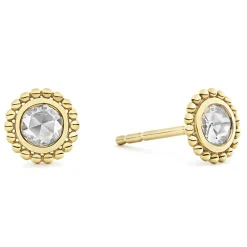 Store Medium Rose Cut Diamond Stud Earrings Stud Earrings
