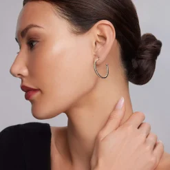 Clearance Medium Two-Tone Hoop Earrings Two-Tone