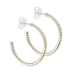 Clearance Medium Two-Tone Hoop Earrings Two-Tone
