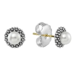 Shop Mother And Child Pearl Earring Set Silver