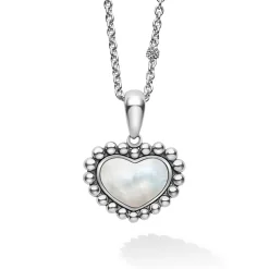 Store Mother Of Pearl Heart Necklace Pearl