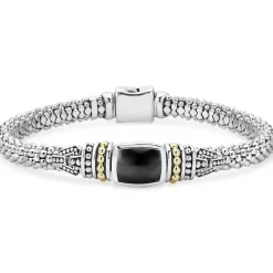 Best Sale Onyx Caviar Bracelet | 6Mm Two-Tone