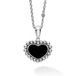 New Onyx Heart Necklace Gemstones