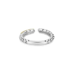 Store Open Diamond Stacking Ring Two-Tone