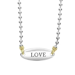 Best Sale Oval Plate Necklace Two-Tone
