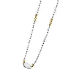 Best Sale Oval Plate Necklace Two-Tone