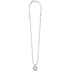 Discount P Initial Charm Necklace Two-Tone