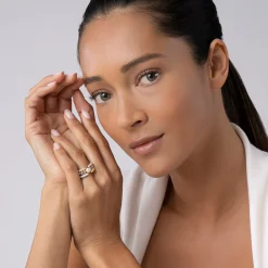 Flash Sale Pearl And Diamond Ring Gift Set Diamonds