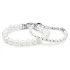 Fashion Pearl Bracelet Set Silver