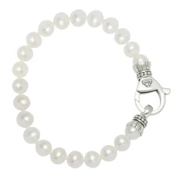 Fashion Pearl Bracelet Set Silver