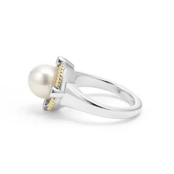 Sale Pearl Diamond Ring Two-Tone