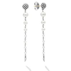 Store Pearl Drop Earrings Silver