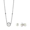 Best Sale Pearl Earrings And Necklace Gift Set Two-Tone