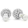 Cheap Pearl Front-Back Earrings Pearl