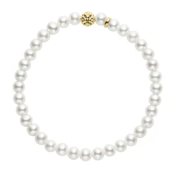 Cheap Pearl Gold Station Bead Bracelet Gold