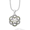 Cheap Pearl Love Knot Pendant Necklace Two-Tone
