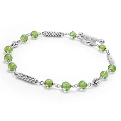 Best Peridot Beaded Bracelet Silver
