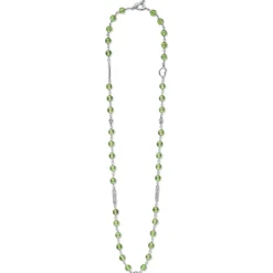Shop Peridot Beaded Necklace Silver
