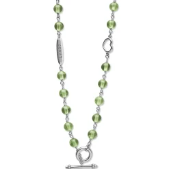Shop Peridot Beaded Necklace Silver