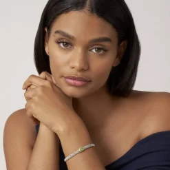 New Peridot Caviar Bracelet | 6Mm Two-Tone