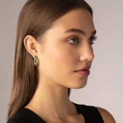 Cheap Peridot Hoop Earrings Gemstones