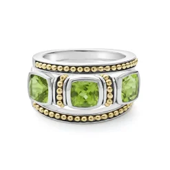 Cheap Peridot Stacking Rings Two-Tone