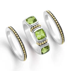 Hot Peridot Stacking Rings Gemstones