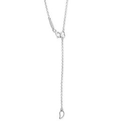 Clearance Petite Two-Tone Knot Diamond Pendant Necklace Two-Tone