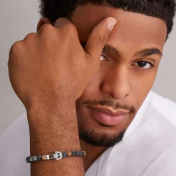 Clearance Picasso Jasper Skull Bracelet Silver