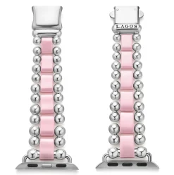 Store Pink Ceramic And Stainless Steel Watch Bracelet-38-45Mm Watch Bracelets