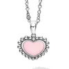 Store Pink Ceramic Heart Necklace Gemstones