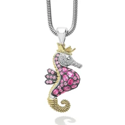 Online Pink Sapphire And Diamond Seahorse Pendant Necklace Diamonds